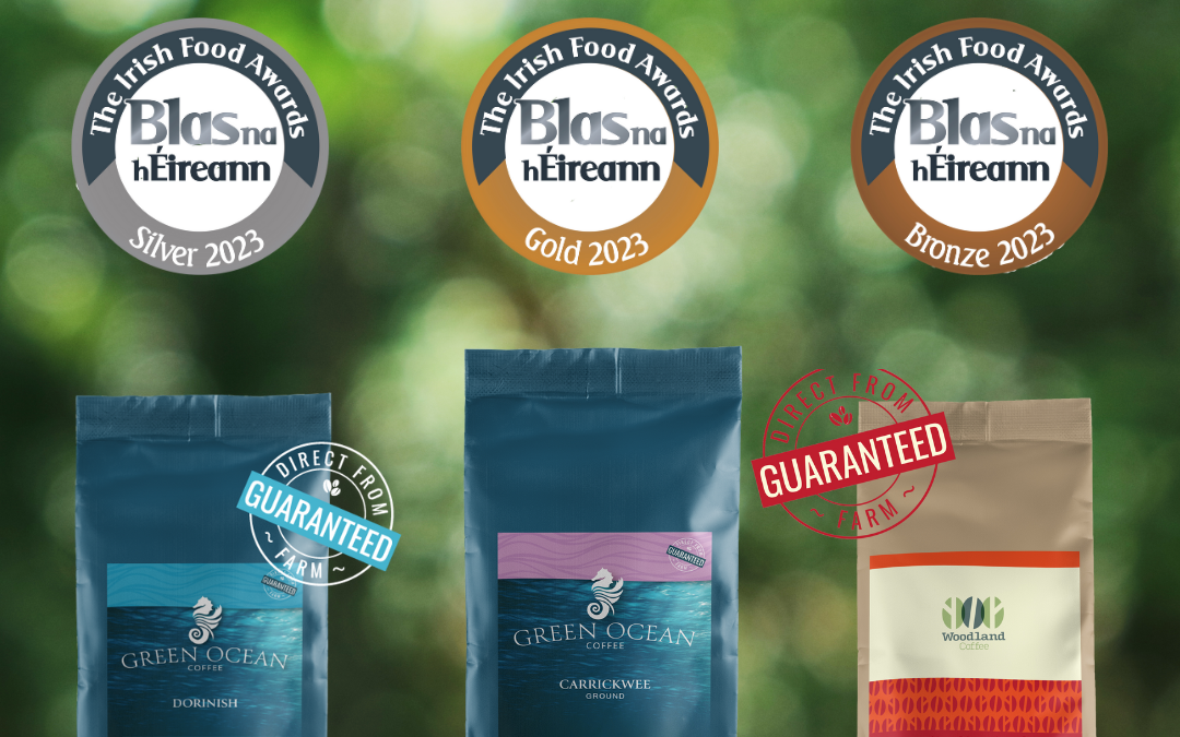 Gold, Silver and Bronze place in this year’s Blas na hEireann Irish Food Awards for Watermark Coffee.