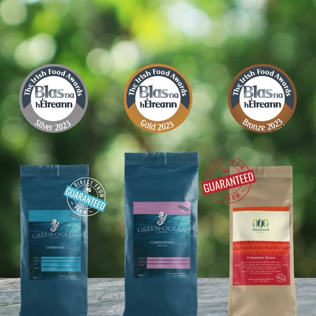 Blas na hEireann Gold, Silver, Bronze wins for Green Ocean Coffee and Woodland Coffee